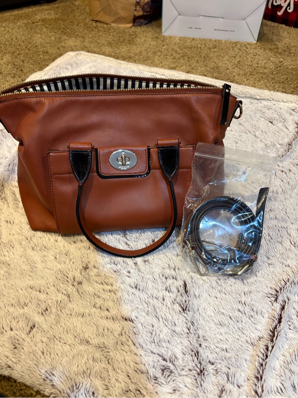 Cognac Leather Kate Spade Hampton Road Janie Satchel Bag - NWOT
